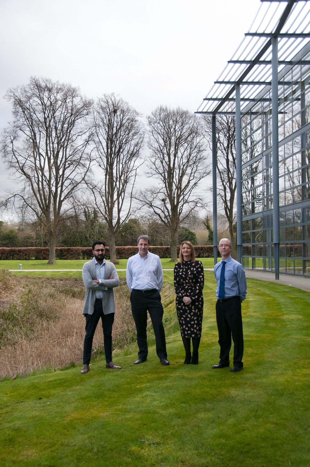 (From left) Rajan Sanhotra (EMEA Marketing Manager), Jason Humm (VP Innovation Development), Clare Bull (VP People & Culture) and Andrew Walker (Regional Sales Manager) of Innovyze, whose Head Office is based at Howbery Business Park.