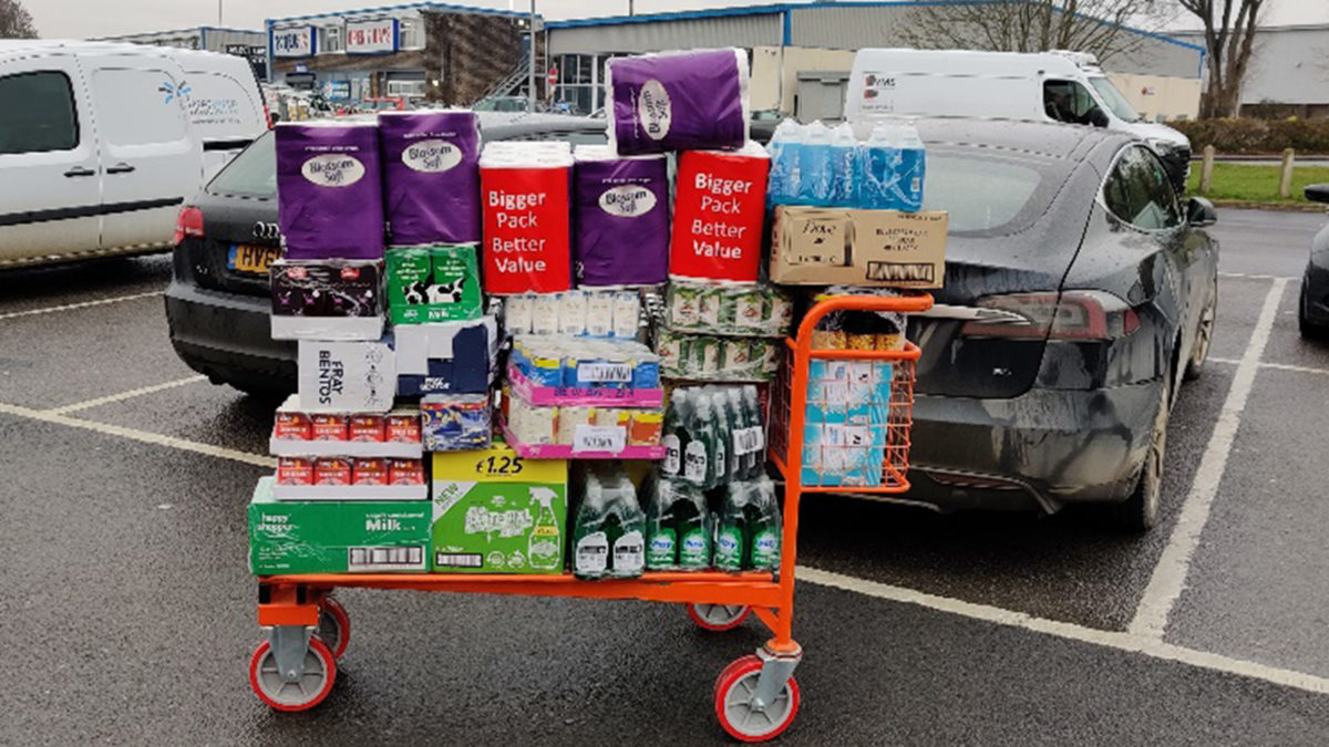 I could just about push the trolley! One of Four...