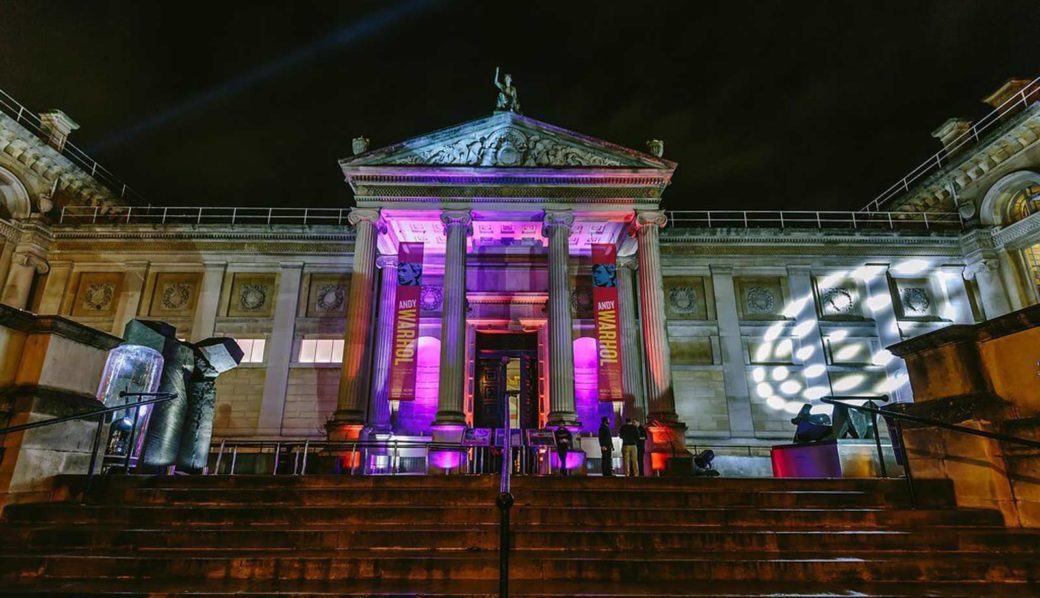 Ashmolean Museum at night