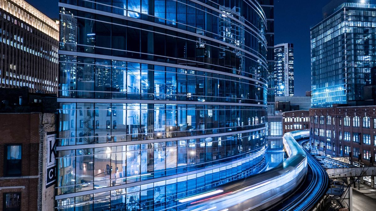 Photo of Offices at night by Alex Powell