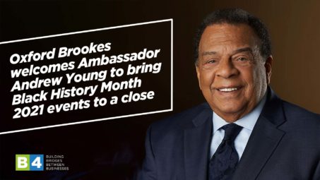 Oxford Brookes welcomes Ambassador Andrew Young to bring Black History Month 2021 events to a close