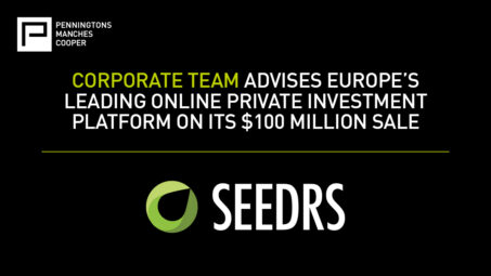 PENNINGTONS MANCHES COOPER ADVISES SEEDRS ON $100 MILLION ACQUISITION BY REPUBLIC