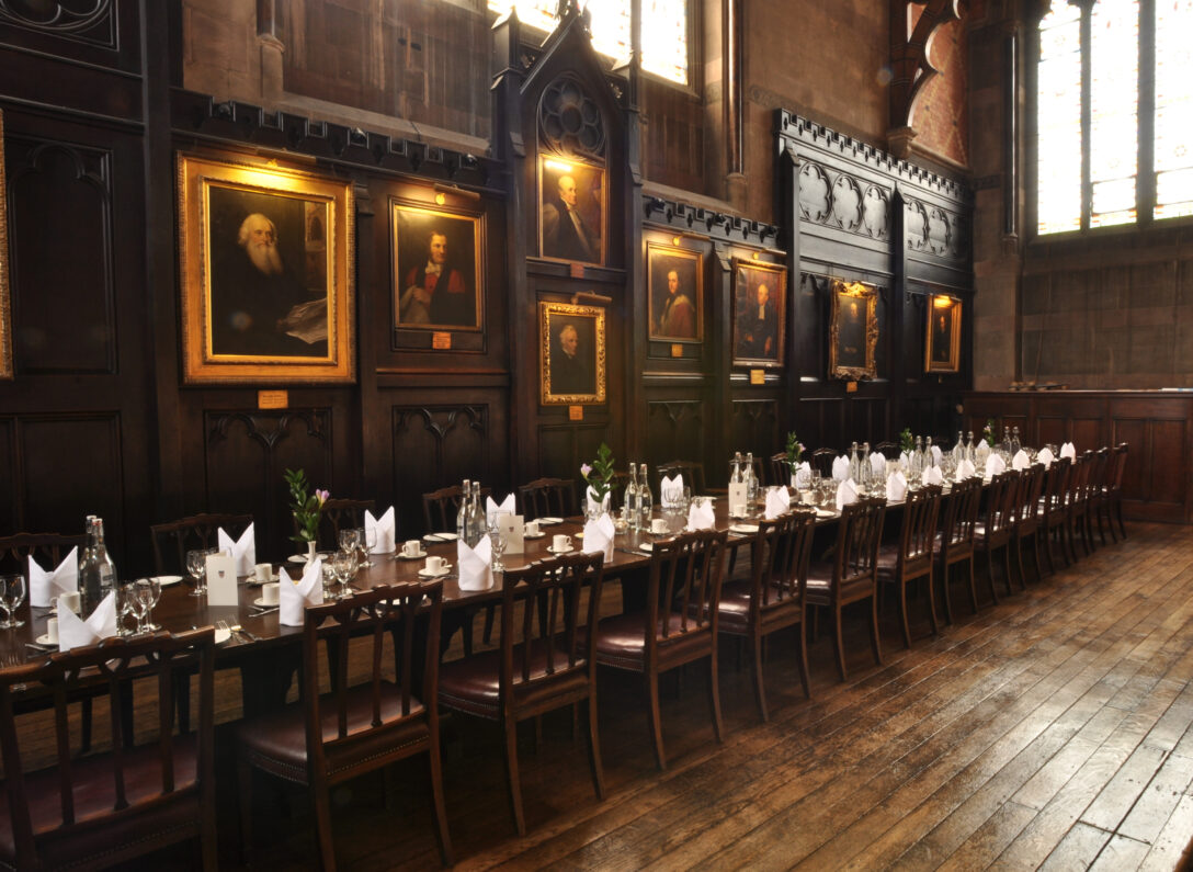 Keble’s renowned Dining Hall (the longest in Oxford) with seating for 308